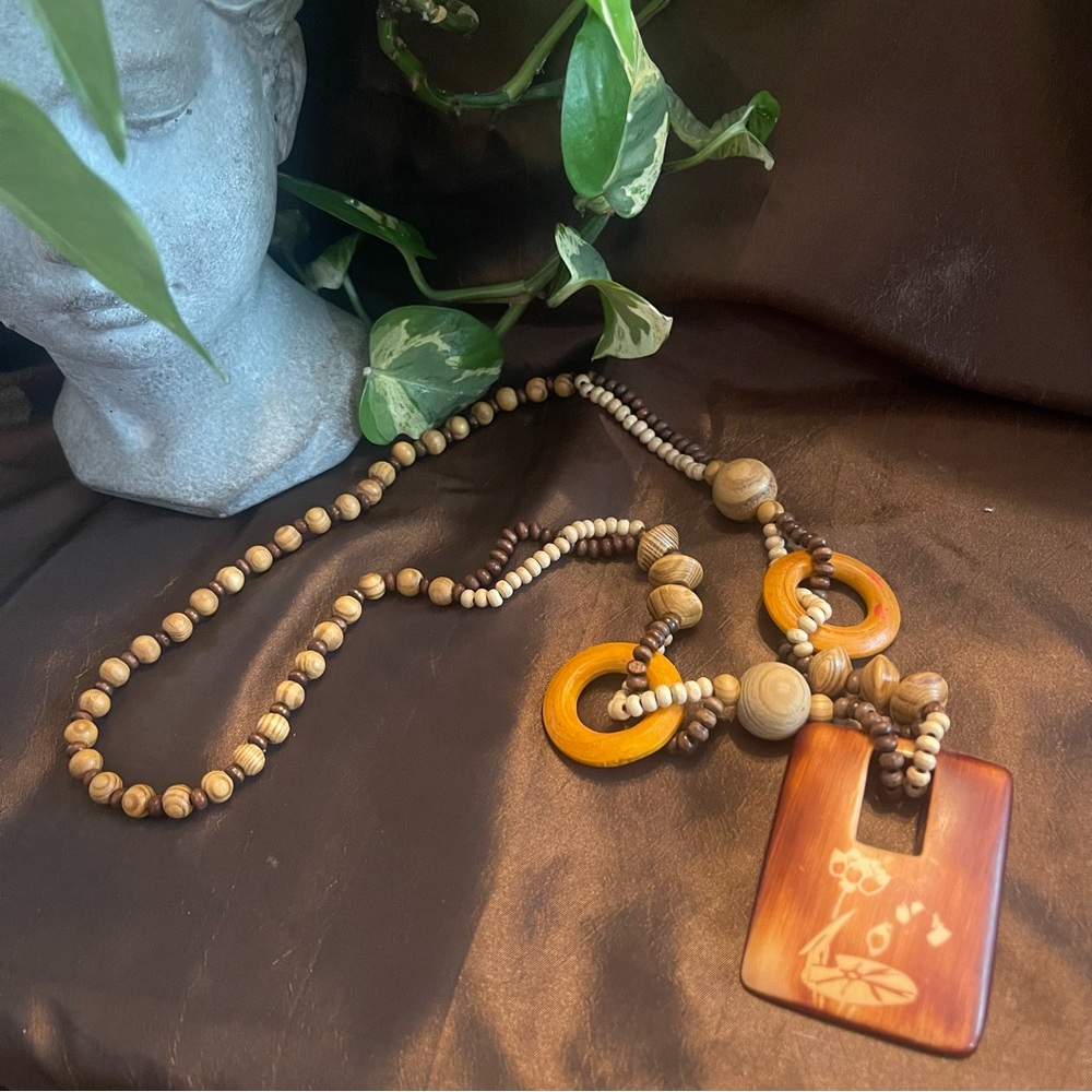 Wooden Beaded Necklace